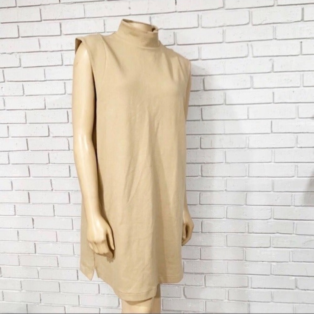 & Other Stories Women’s Size Large Cotten Beige Sleeveless Dress‎